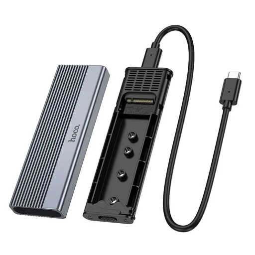 HOCO adapter HUB Type C SSD lemezhez USB3.2 / 10GBps HB47A fém szürke - 4