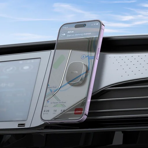 HOCO mágneses autós telefontartó középkonzolra H52 mély űrszürke - 7