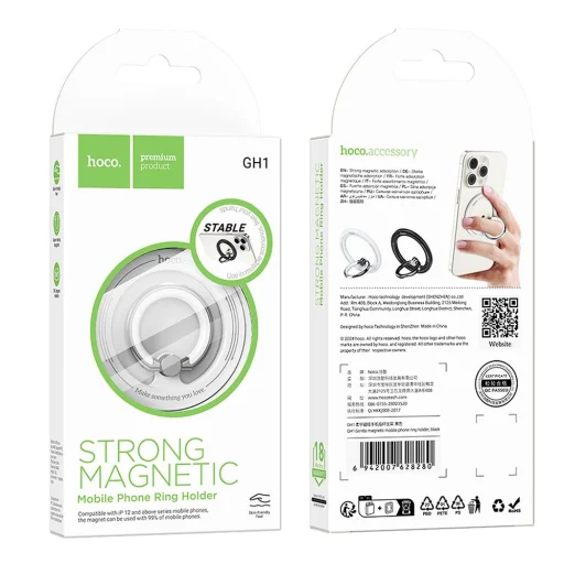 HOCO mágneses telefontartó gyűrű GH1 fehér - 2
