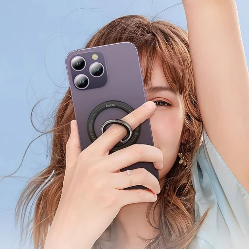 HOCO mágneses telefontartó gyűrű GH1 fekete - 2