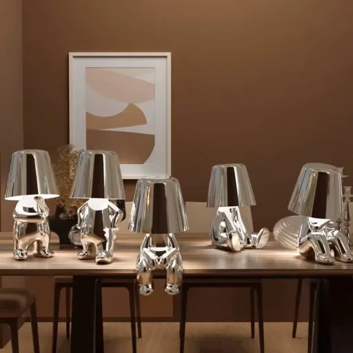 Night lamp Silver Man design G - 4