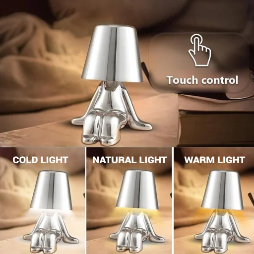 Night lamp Silver Man design G - 3