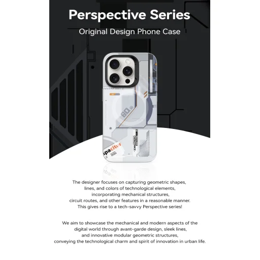  iPhone 15 Pro Max Fehér Benks Magnetic Mecha Series tok - 2