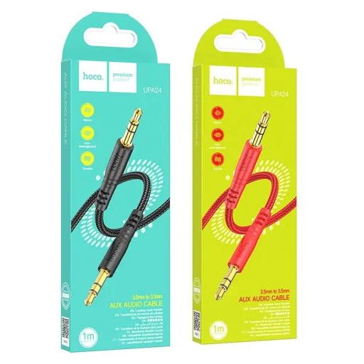 HOCO 3,5 mm-es JACK kábel (férfi) - JACK 3,5 mm (férfi) UPA24 1 m piros - 2