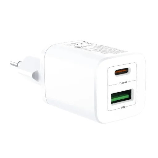 Mini Fali Töltő XO HN238A 30W, PD (fehér) - 2
