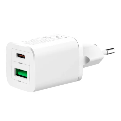 Mini Fali Töltő XO HN238A 30W, PD (fehér) - 1