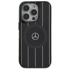 Mercedes MB Double Layer Crossed Lines MagSafe tok iPhone 16 - fekete