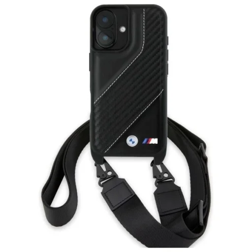  Apple iPhone 16 Plus Fekete BMW M Edition Carbon Stripe & Strap tok - 2