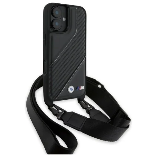  Apple iPhone 16 Plus Fekete BMW M Edition Carbon Stripe & Strap tok - 3