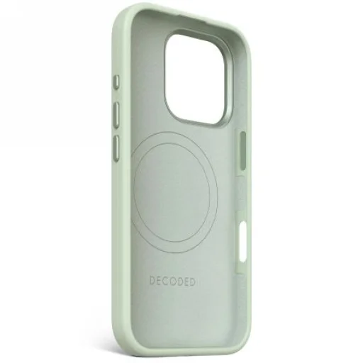 Decoded AntiMicrobial Silicone Stacks hátlap tok MagSafe funkcióval iPhone 16 Pro-hoz - Zöld - 3