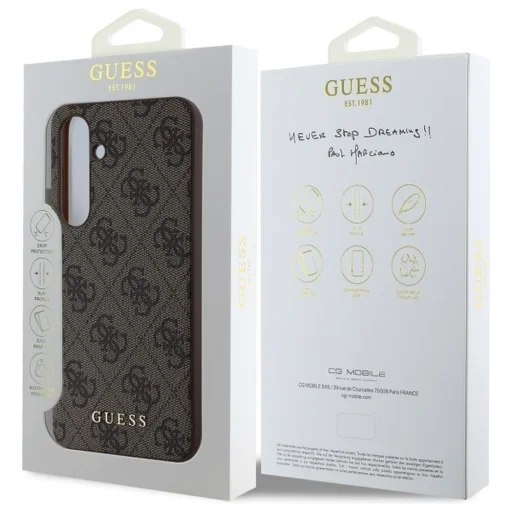GUESS tok Samsung Galaxy S24 FE GUHCS24FEG4GFBR (HC PU 4G Metal Logo) barna tok - 3