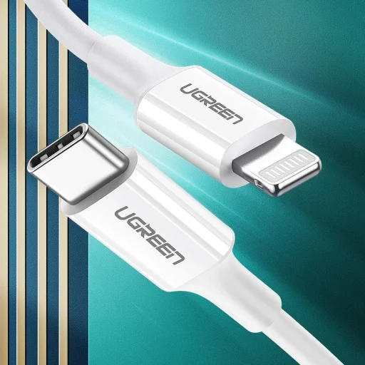 Ugreen US171 Lightning - USB-C MFi PD kábel 20W 480Mb/s 1m - fehér - 3
