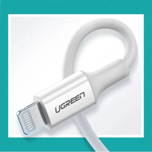 Ugreen US171 Lightning - USB-C MFi PD kábel 20W 480Mb/s 1m - fehér - 5