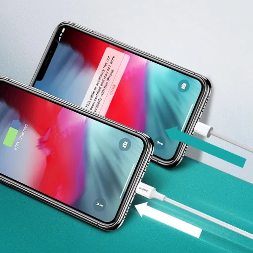 Ugreen US171 Lightning - USB-C MFi PD kábel 20W 480Mb/s 1m - fehér - 7