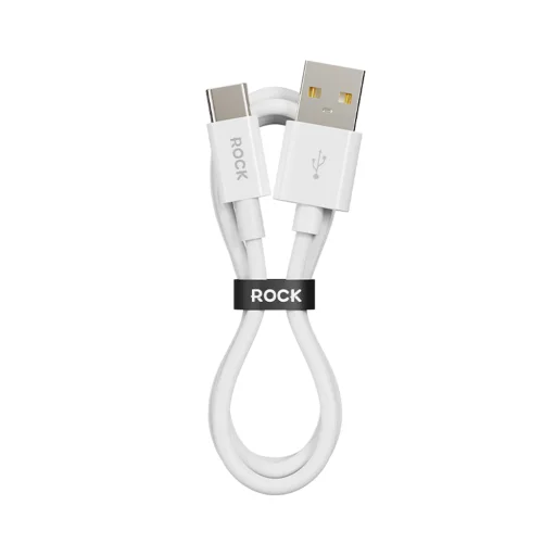 Rock Cable P8 Basic Series - USB- Type C - PD 27W 2A 1 méter fehér - 1