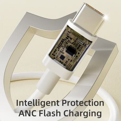 Rock Cable P8 Basic sorozat - Type C to Type C - PD 60W 3A 1 méter fehér - 6