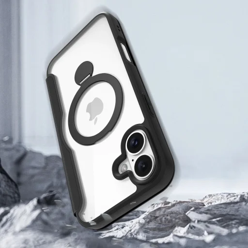 Dux Ducis Skin X Pro iPhone 16 tok MagSafe kompatibilitással, flippel és állvánnyal - Fekete tok - 15