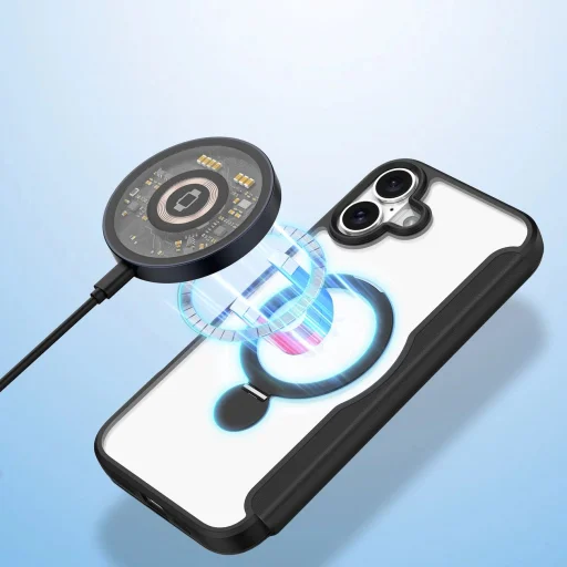 Dux Ducis Skin X Pro iPhone 16 tok MagSafe kompatibilitással, flippel és állvánnyal - Fekete tok - 6