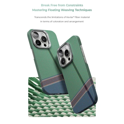  iPhone 16 Pro Benks PassionGreen Kevlar 600D tok - 6