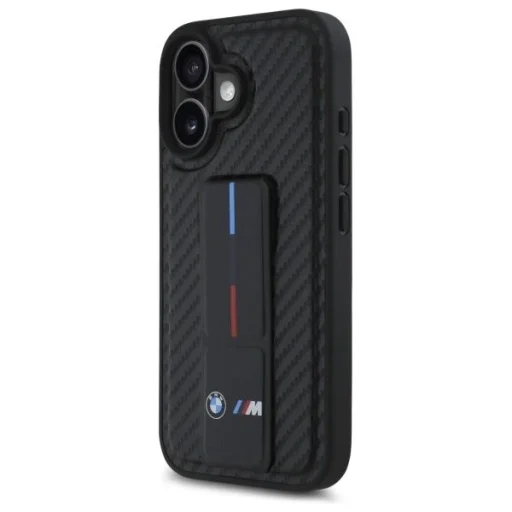  iPhone 16 fekete BMW M Grip Stand Smooth és Karbon tok - 2