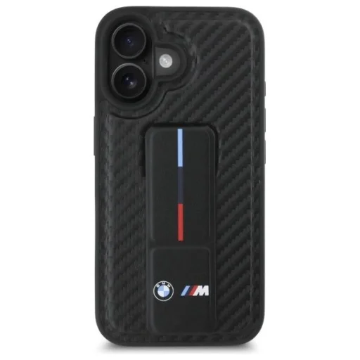  iPhone 16 fekete BMW M Grip Stand Smooth és Karbon tok - 3