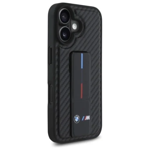  iPhone 16 fekete BMW M Grip Stand Smooth és Karbon tok - 4