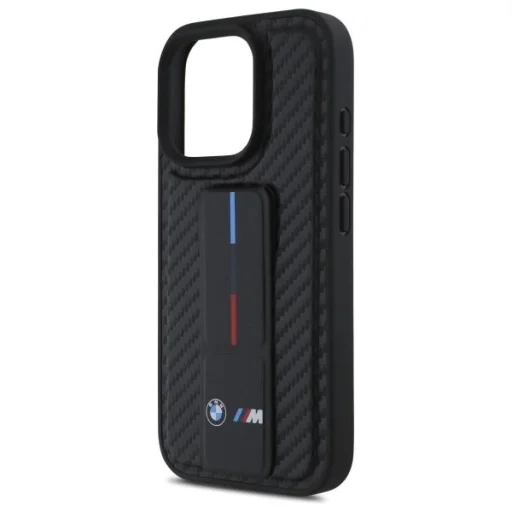  iPhone 16 Pro Max fekete BMW M Grip Stand Smooth és Carbon tok - 6