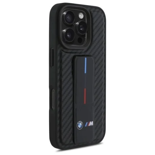  iPhone 16 Pro Max fekete BMW M Grip Stand Smooth és Carbon tok - 4