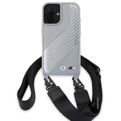  iPhone 16 Szürke BMW M Edition Carbon Stripe & Strap tok - 2