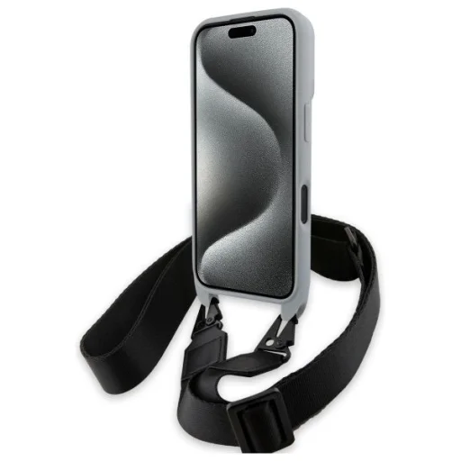  iPhone 16 Szürke BMW M Edition Carbon Stripe & Strap tok - 4
