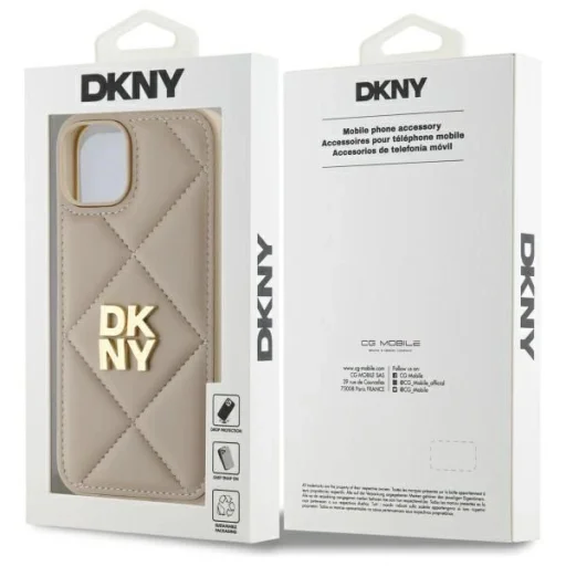  iPhone 14 Bézs DKNY Steppelt Stack Logo tok - 8
