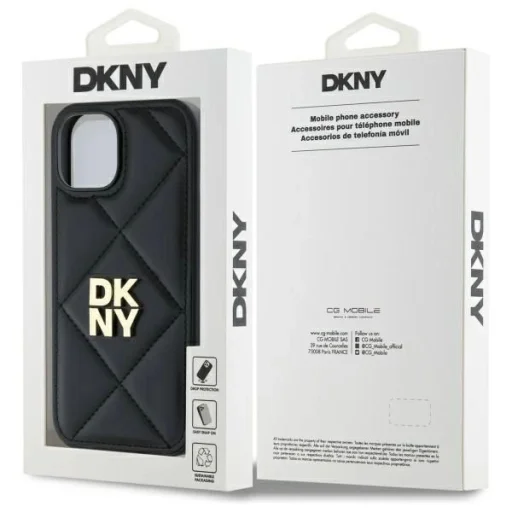  iPhone 14 Fekete DKNY Quilted Stack Logo tok - 8