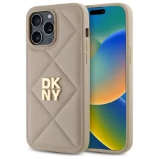  iPhone 14 Pro Max Bézs DKNY Quilted Stack Logo tok
