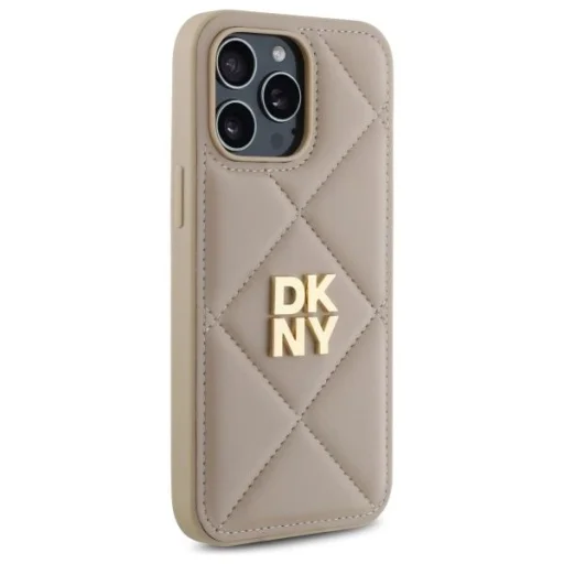  iPhone 14 Pro Max Bézs DKNY Quilted Stack Logo tok - 4