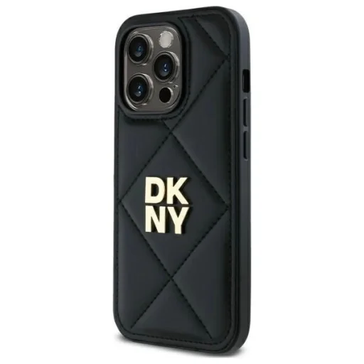  iPhone 14 Pro Max DKNY Quilted Stack Logo tok - Fekete - 2