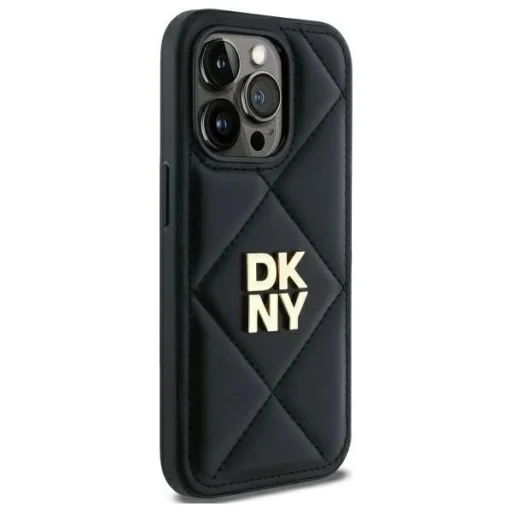  iPhone 14 Pro Max DKNY Quilted Stack Logo tok - Fekete - 4