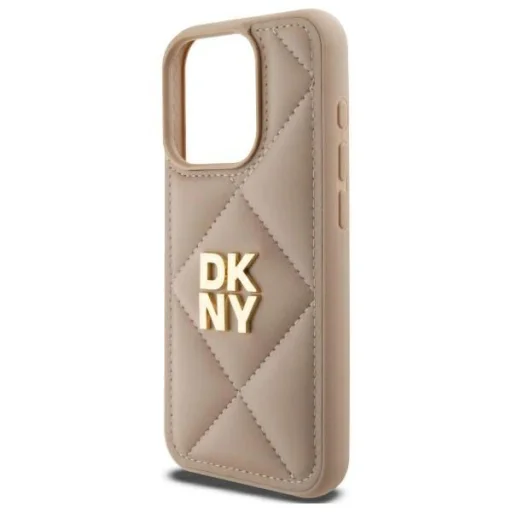  iPhone 15 Pro Max DKNY Quilted Stack Logo tok - Bézs - 6