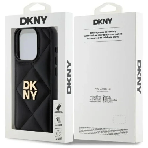  iPhone 15 Pro Max Fekete DKNY Steppelt Logós tok - 8