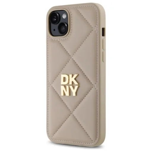  iPhone 15 Plus DKNY Steppelt Logó tok - Bézs - 2