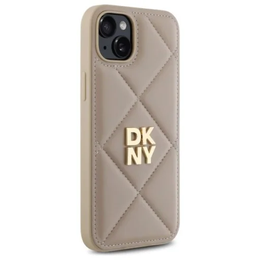 iPhone 15 Plus DKNY Steppelt Logó tok - Bézs - 4