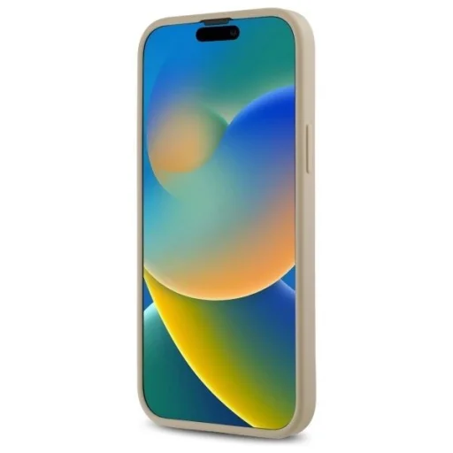  iPhone 15 Plus DKNY Steppelt Logó tok - Bézs - 5
