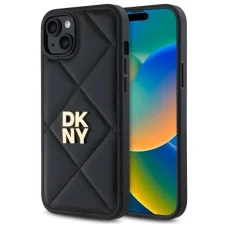  iPhone 15 Plus Fekete DKNY Párnázott Logó tok