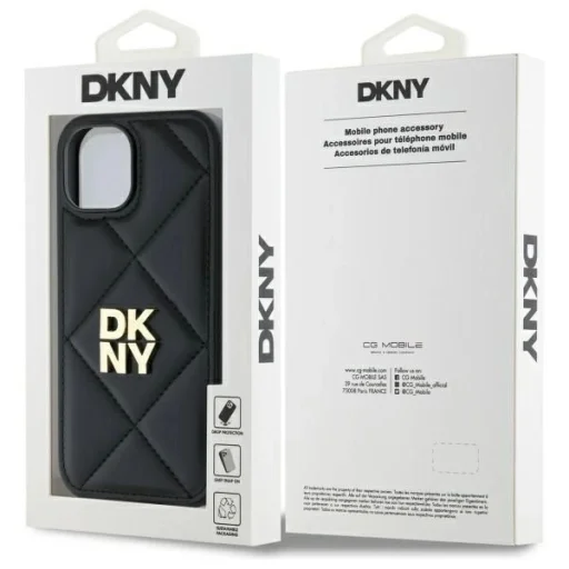  iPhone 15 Fekete DKNY Steppelt Stack Logo tok - 8