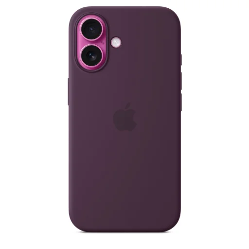 Apple iPhone 16 Szilikon Tok MagSafe-fel - Szilva - 5