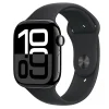 Apple Watch S10 GPS 46mm Éjfekete Alumínium Tok Fekete Sport Szíjjal - S/M thumbnail