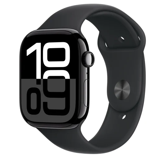 Apple Watch S10 GPS 46mm Éjfekete Alumínium Tok Fekete Sport Szíjjal - S/M - 1
