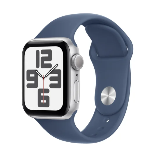 Apple Watch SE2 v3 GPS 40mm Ezüst Alumínium Tokkal és Farmer Sport Szíjjal - S/M - 1