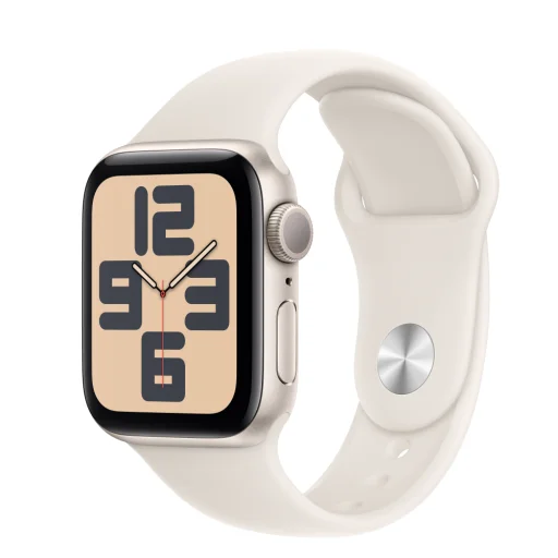 Apple Watch SE2 v3 GPS 40mm Csillagfény Alumínium Tok és Csillagfény Sport Szíj - M/L - 1