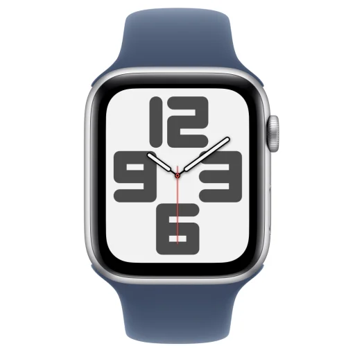Apple Watch SE2 v3 Cellular 44mm Silver Alu Case with Denim Sport Band - S/M - 3