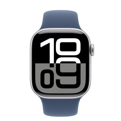 Apple Watch S10 GPS 42mm Ezüst Alumínium Tok Denim Sport Szíjjal - S/M - 2